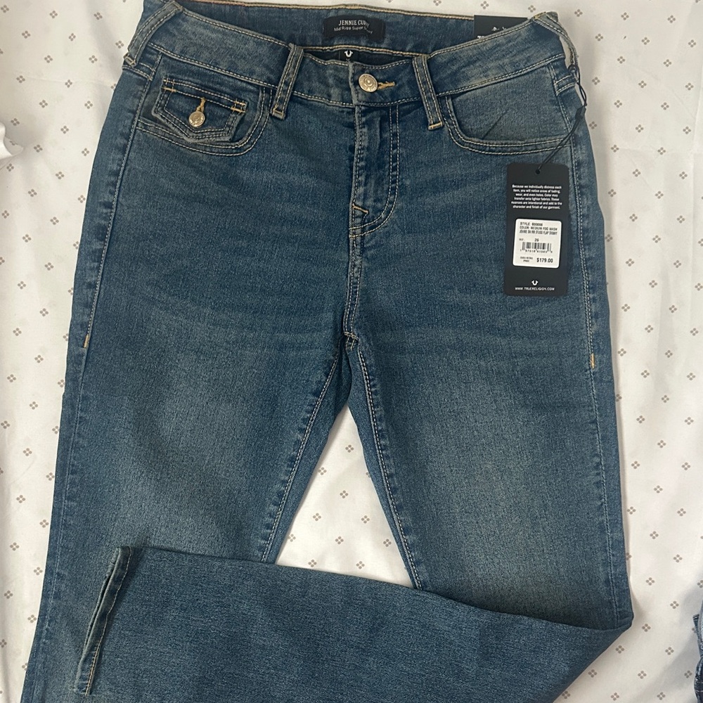 True Religion Women's Mid Rise Super Skinny Jeans
